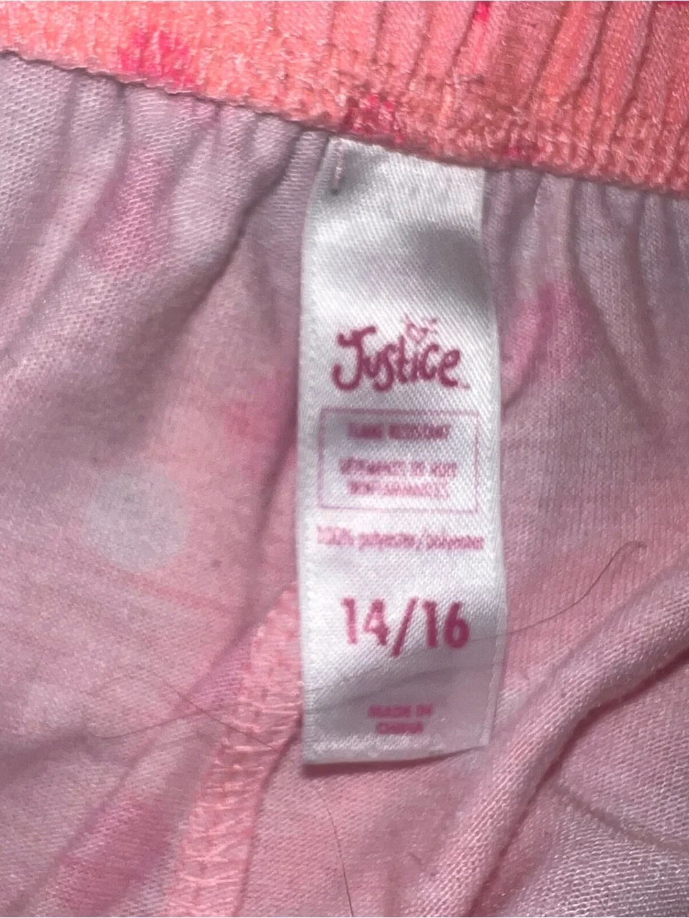 Justice Girls' Coral Pink Polka Dot Tank Pajama Set - Cute Puppy Graphic